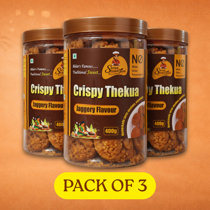 Gud Thekua Combo Pack of 3 | Traditional Handmade Cookies