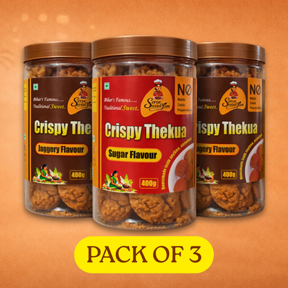 Gud & Chinni Thekua Combo Pack of 3 | Traditional Handmade Snacks
