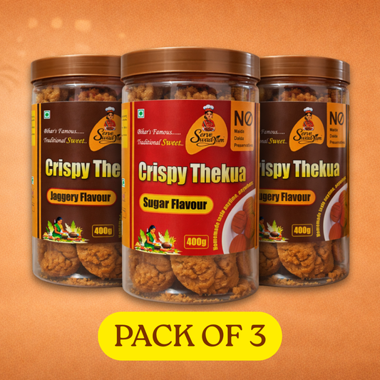 Gud & Chinni Thekua Combo Pack of 3 | Traditional Handmade Snacks
